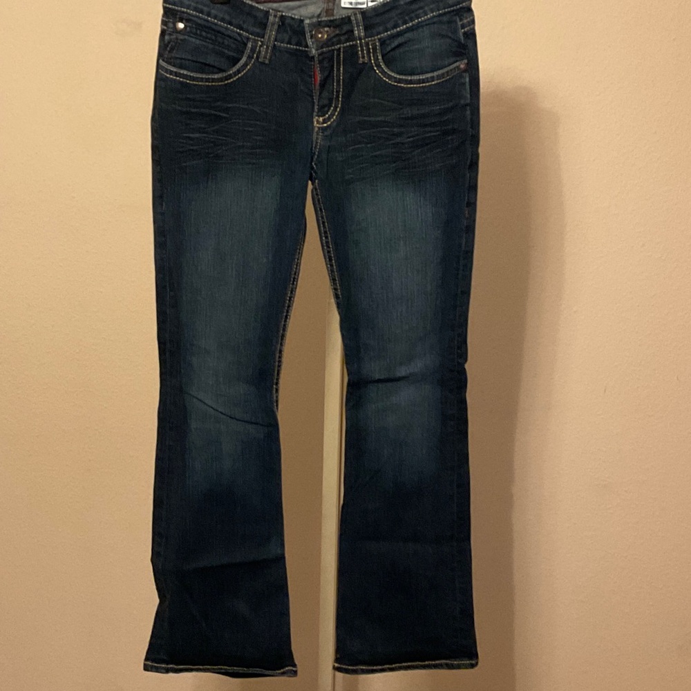 Elegant Navy‎ SOUTHERN THREAD Boot Cut Women's Jeans